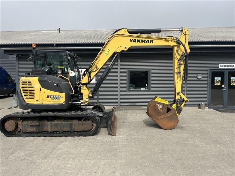 Yanmar SV100 2A Centralsmørring og hydraulisk hurtigskift