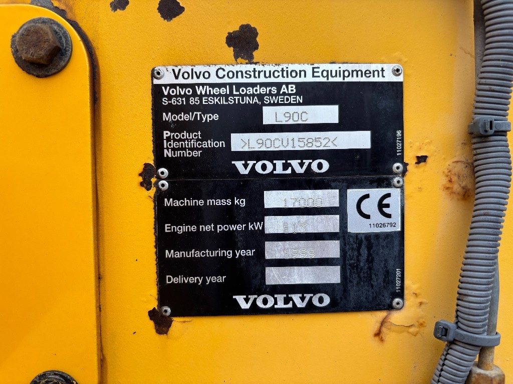 Volvo L 90 C / Lyžica, Extra hyd, Mazací tuk, Pákové riadenie kuva 10