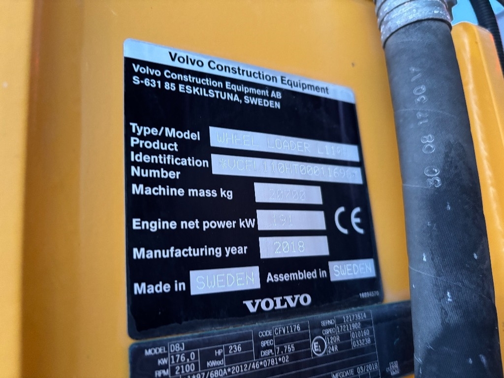 Volvo L 110 H / Neumáticos nuevos, CDC, BSS kuva 11