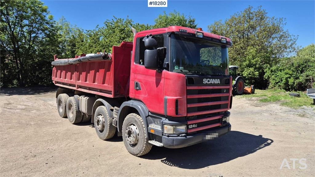 Scania R124 four-axle tipper truck