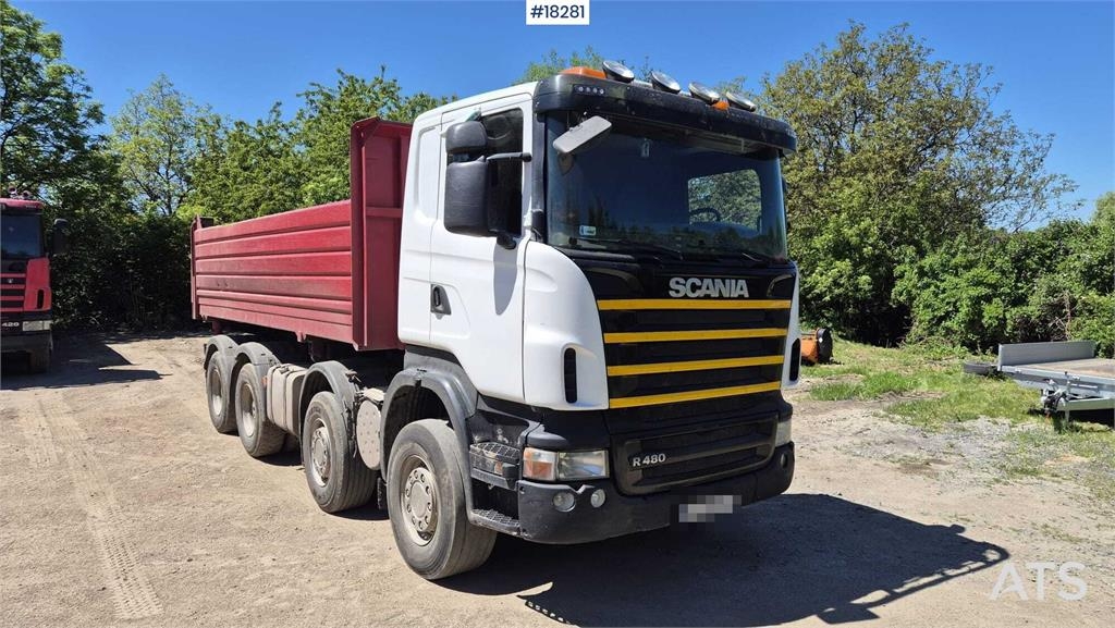 Scania R480 four-axle tipper truck