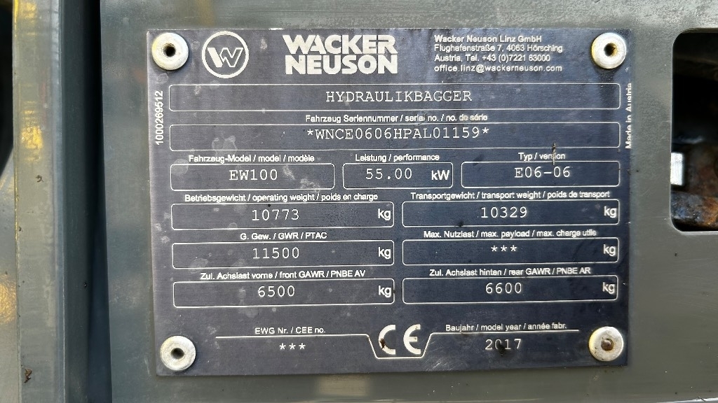 Wacker Neuson EW 100 / ratiņi, spineris, labs aprīkojums! kuva 16