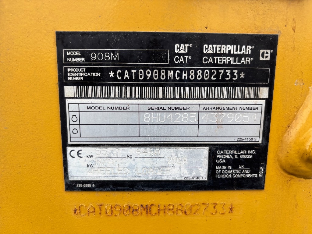 CAT 908 / Extra hidráulico, cucharón, ¡buenos neumáticos! kuva 9