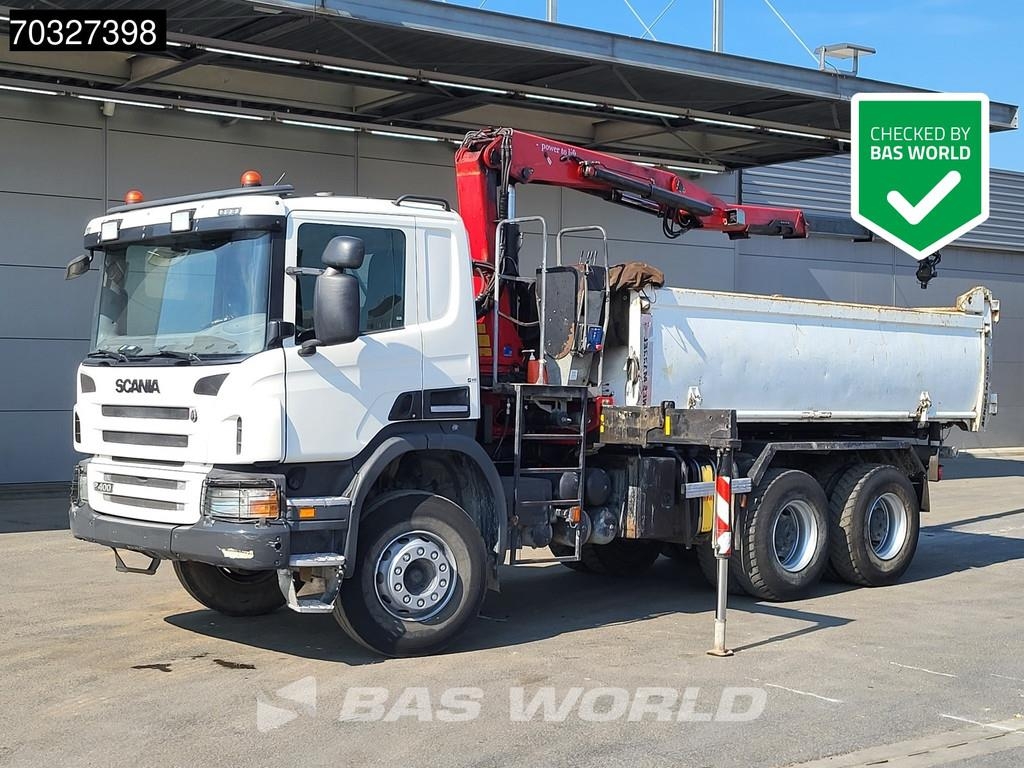 Scania P400 6X4 HMF 1444-Z2 Crane Remote Full Steel Manua