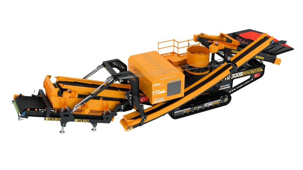 Fabo FABO FTC300S Concasseur à Cône Mobile avec Crible