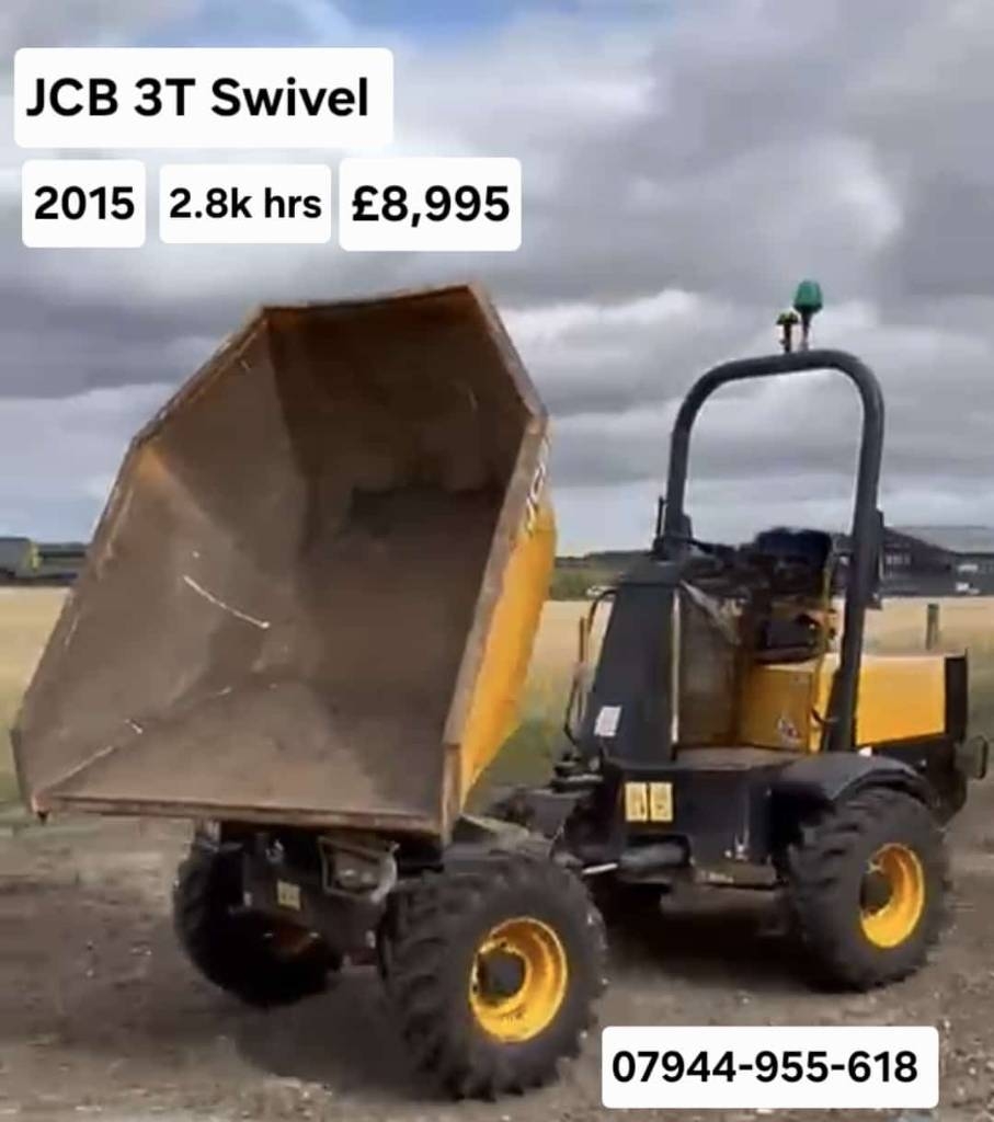 Mini-tombereau JCB 3 T — occasion 2015, 2 800 h