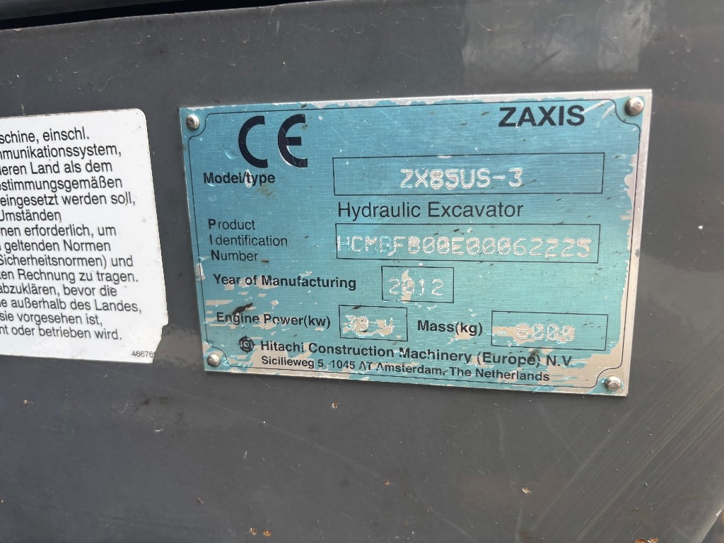 Hitachi ZX 85 US / Rotador, 2 Baldes, 2 Rodillos, Etc! kuva 10