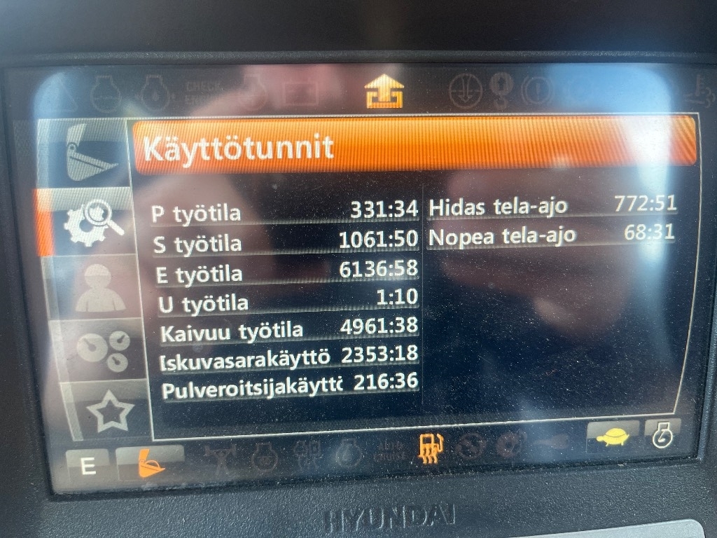 Hyundai Robex 140 LCM-9 / Engcon, Harvesteri, Uudet ketjut kuva 23