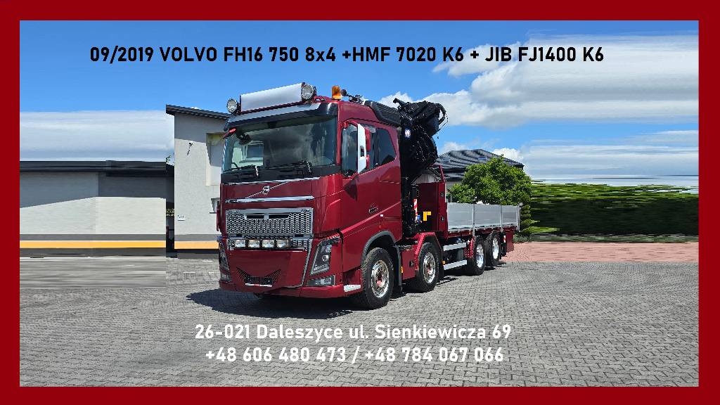 Volvo FH16 750 8x4 + HMF 7020 + JIB Porównać