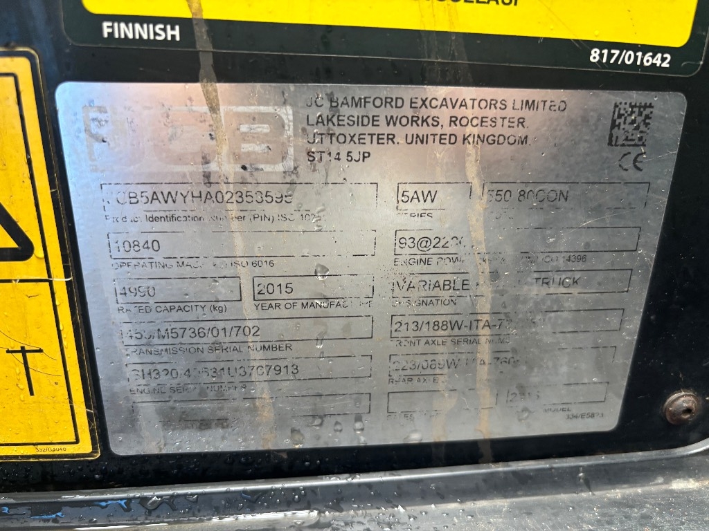 JCB 550-80 / Kauha, Hyd-piikit, Rasvari kuva 6