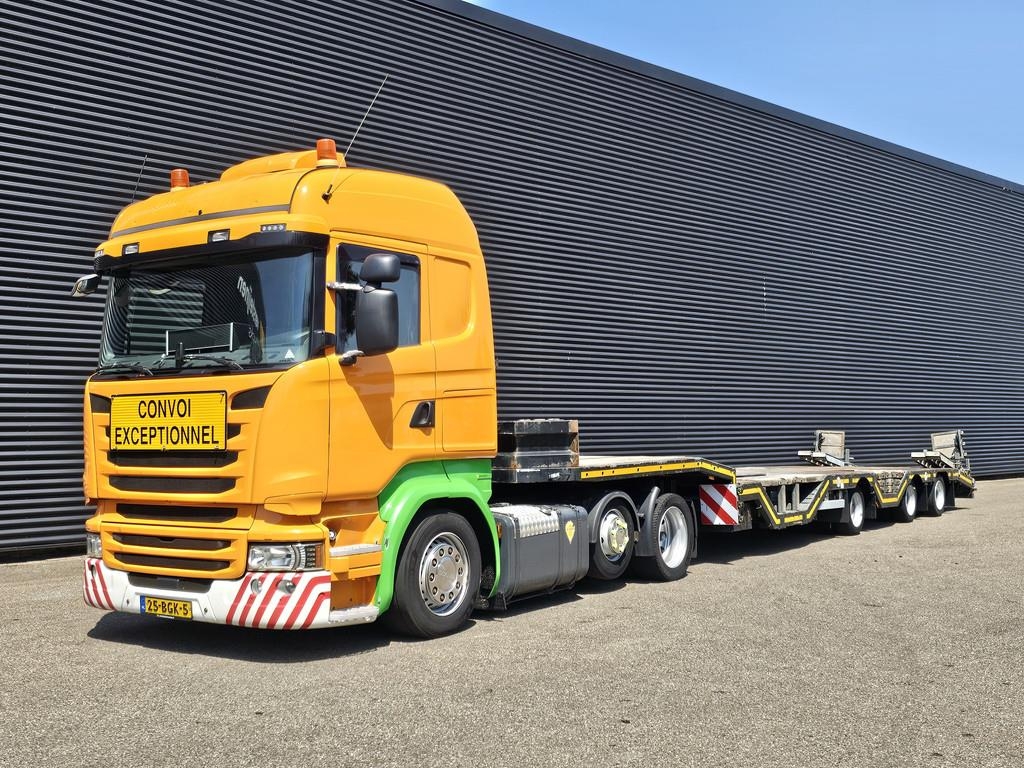Scania R410 6x2 + NOOTEBOOM TIEFLADER