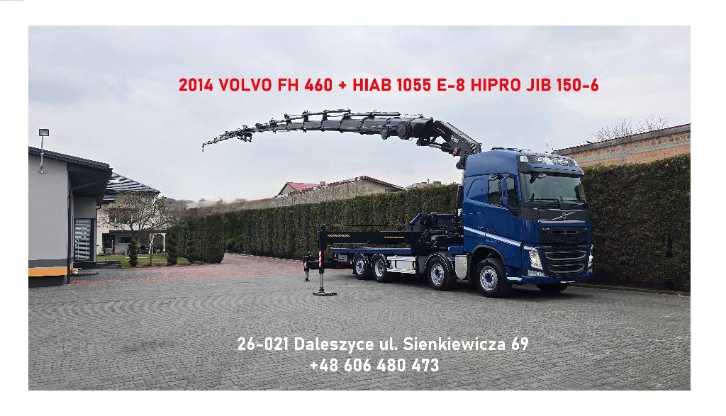 Volvo FH 460 8x2 HIAB 1055 E8 + JIB 150-6+1