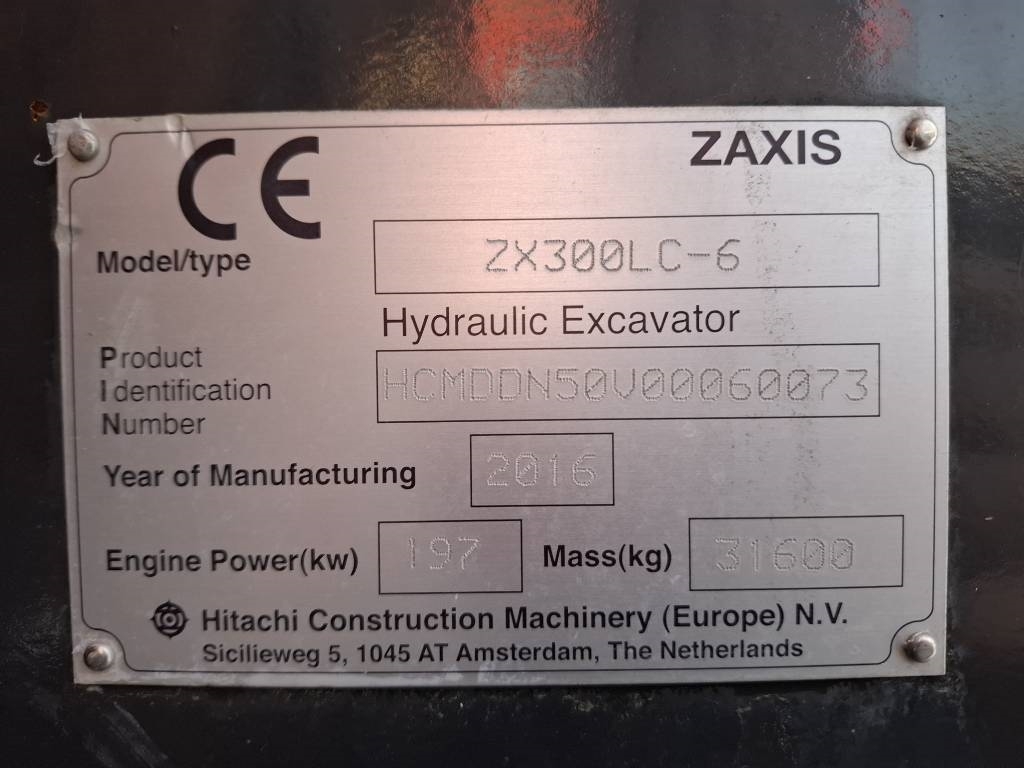 Hitachi ZX 300 LC-6 / Pyörittäjä, Rasvari, Kauha kuva 21