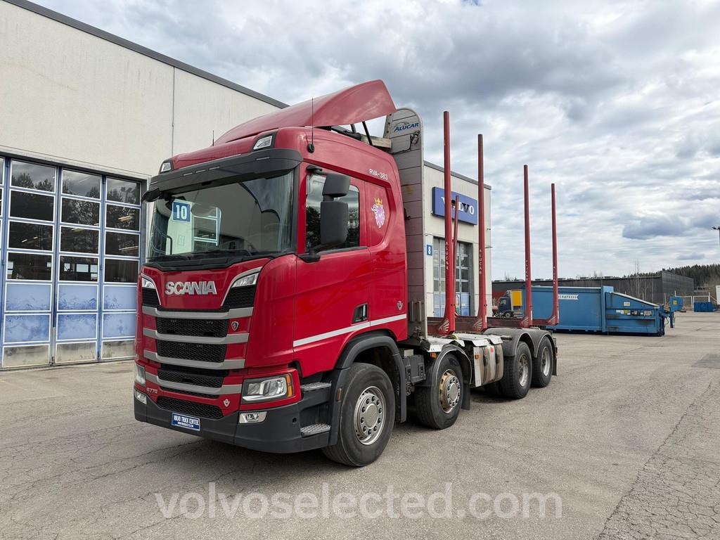 Scania R-serie 770 Euro 6 8x4 rautajousinen puuauto 2023