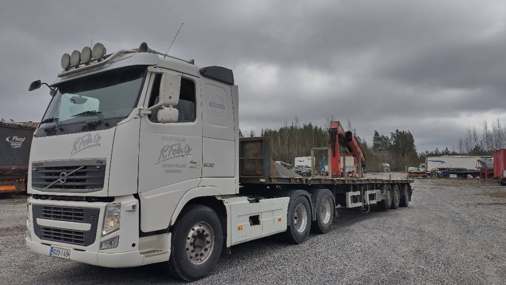 Volvo FH13 6x4 +paalukärry nosturilla