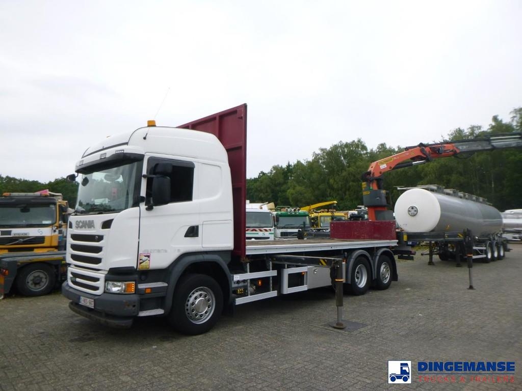 Scania G 450 6x2 + Palfinger PK27002-SH C + rotator