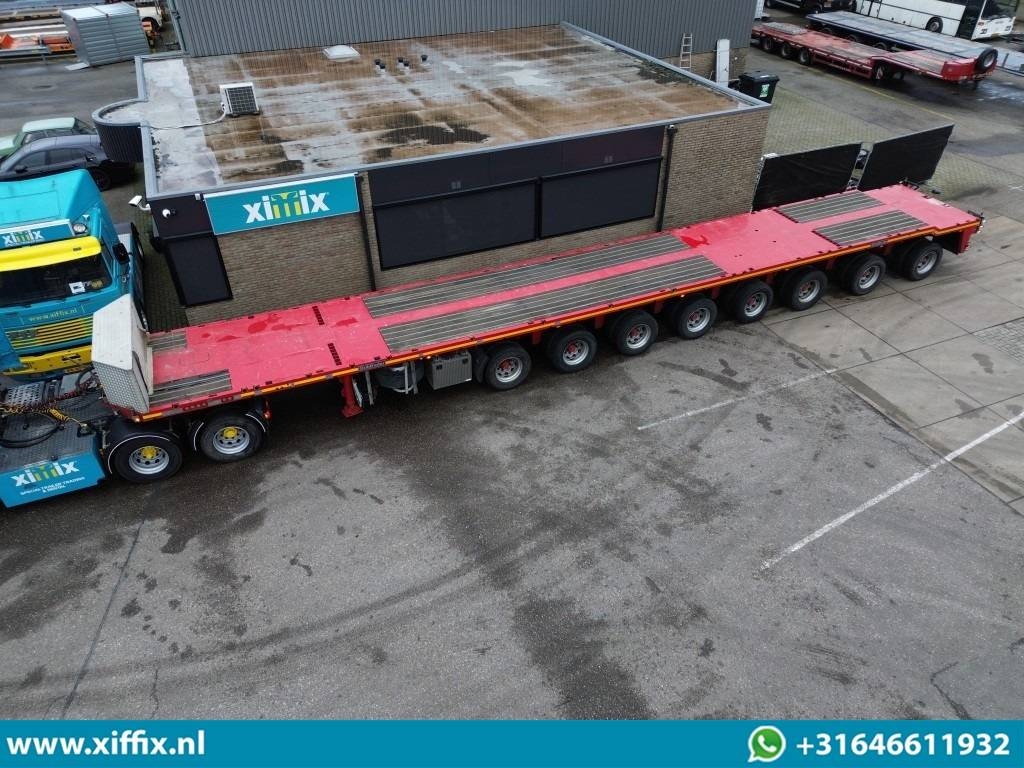 Goldhofer 8-axle flat trailer, 7x steering axle