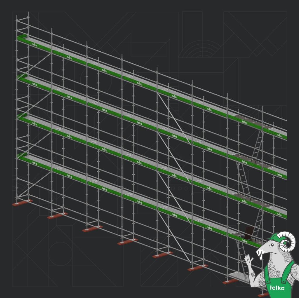 Telka 460,5 m2 Modular Scaffolding