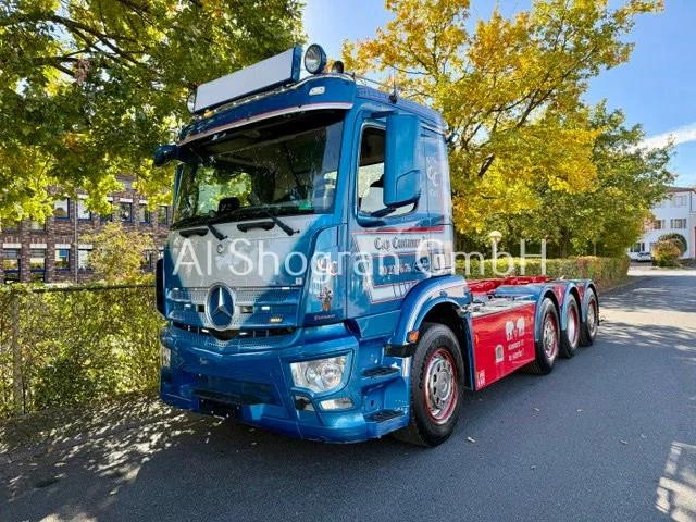 Camion ampliroll Mercedes-Benz Antos 3243/8x2/HIAB XR24/Lenk + Liftachse/256tkm — occasion 2018