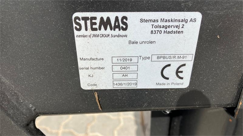 Presse à balles rondes Stemas Rundballe indpakker Rundballe indpakker — occasion 2019