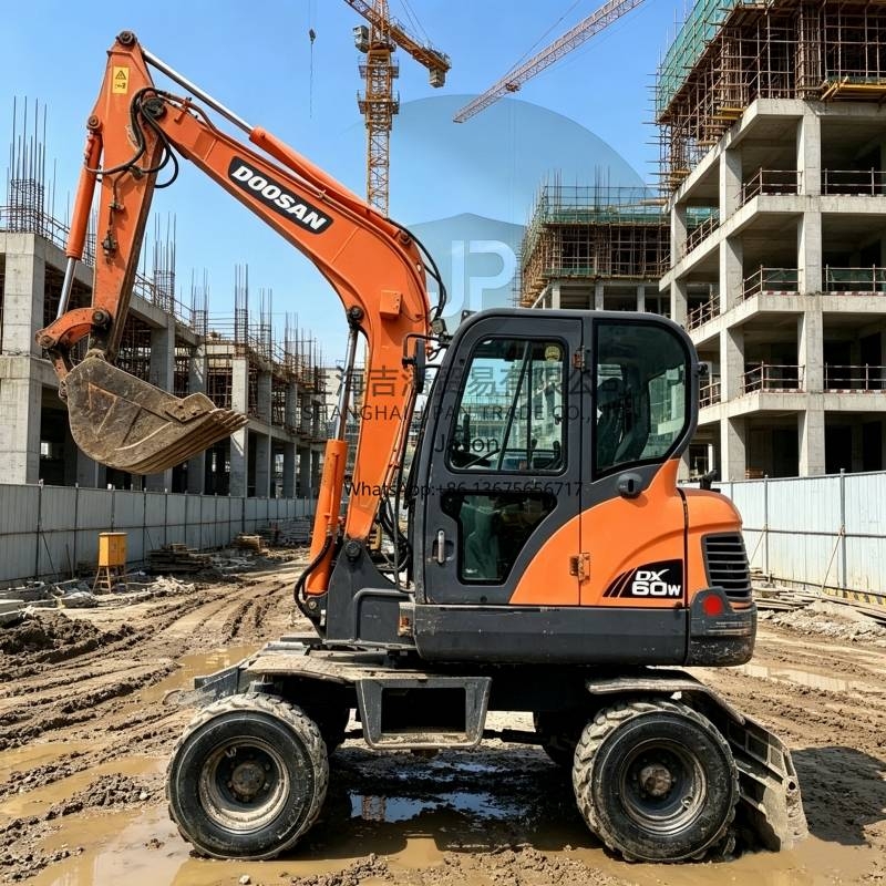 Pelle sur pneus Doosan DX 60 W — occasion 2023, 820 h