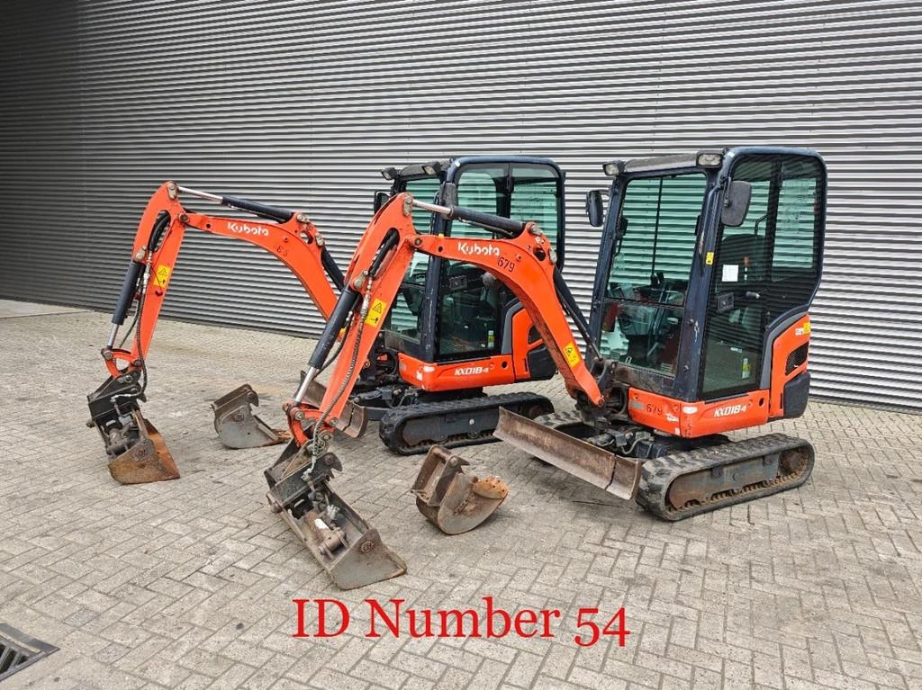Mini-pelle Kubota KX018-4 2 Buckets 2 Pieces! — occasion 2020, 1 985 h