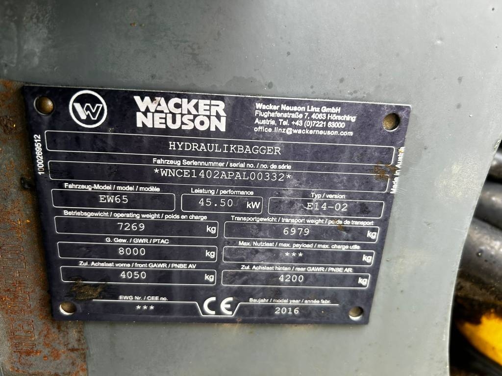 Wacker Neuson EW 65/ Myyty, Sold kuva 17