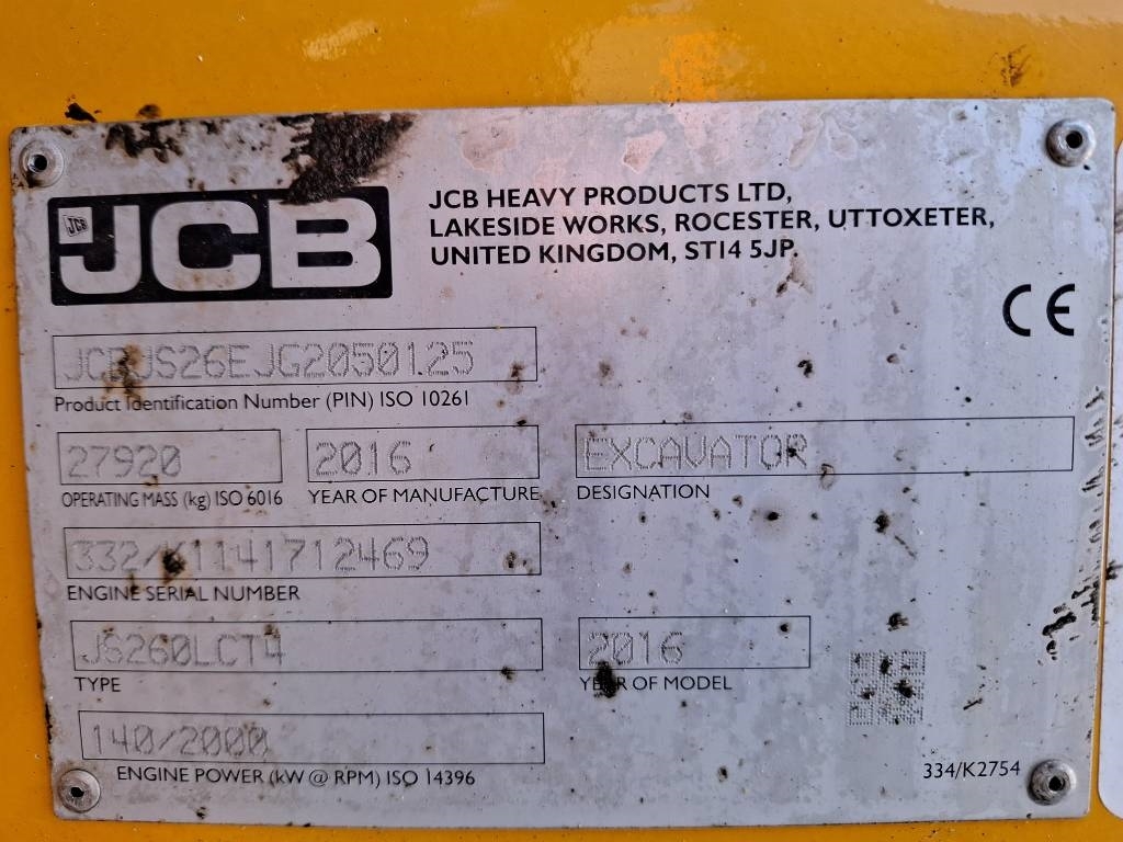 JCB JS 260 LC / Rotator, łyżka, smar, podgrzewacz kuva 20