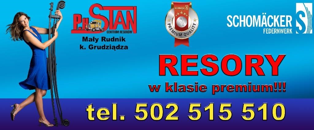 Resory i pióra resorowe MAN, Scania, Iveco, Merc,