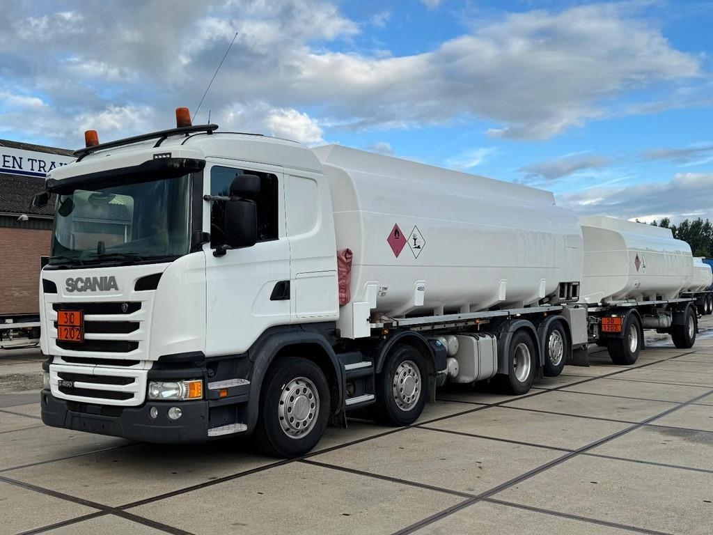 Camion citerne Scania G450 8X2 + 24.000 LITER TANK + 5 COMPARTIMENTS + H — occasion 2017