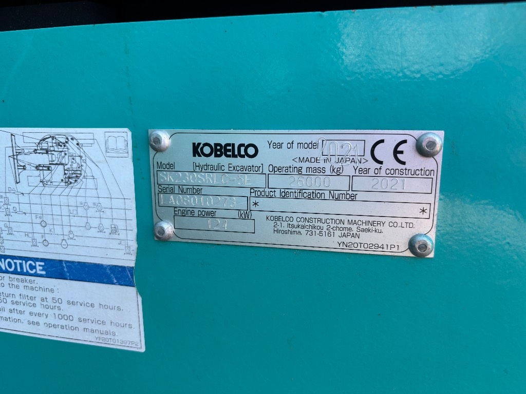 Kobelco SK 230 SR LC / Engcon, Hyvät varusteet, Stage V kuva 10