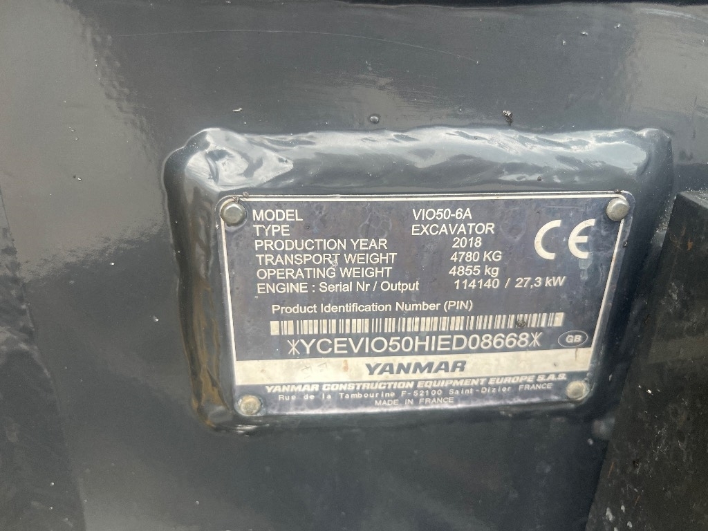 Yanmar Vio 50 / Rotateur, Godet coulissant kuva 10