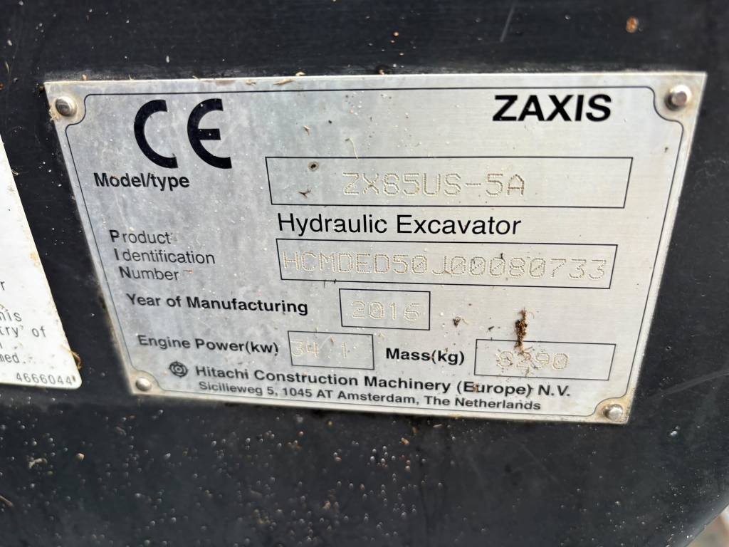 Hitachi ZX 85 US / Myyty, Parduota kuva 13