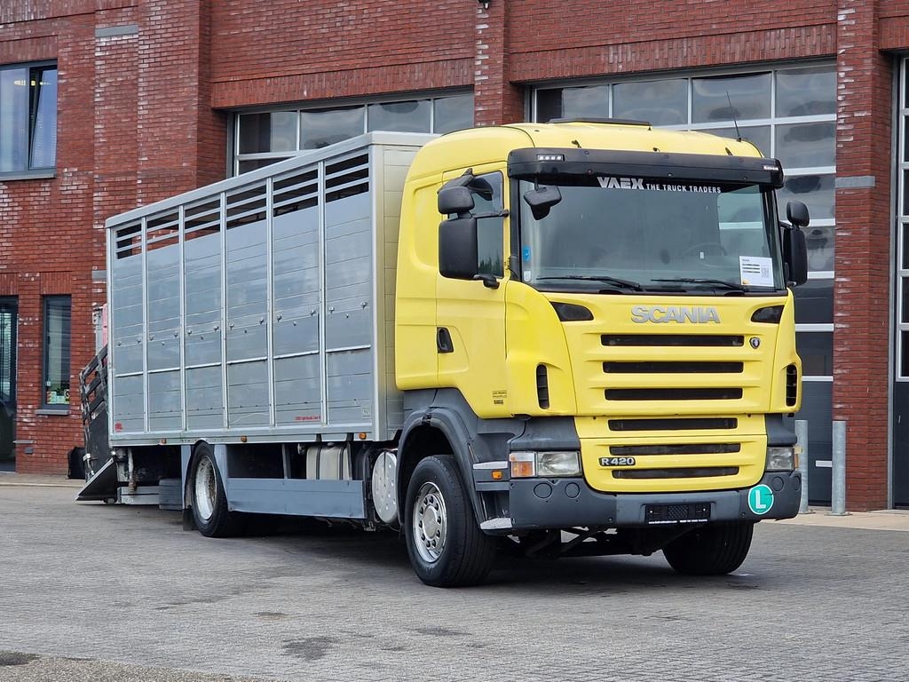 Camion bétaillère Scania R420 4x2 - Finkl livestock 16.8M2 - Retarder - Ful — occasion 2008