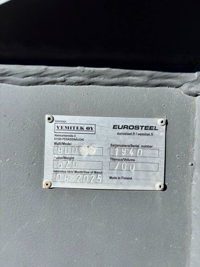 Eurosteel Kuokkakauha 900mm / 700L S60 kuva 5