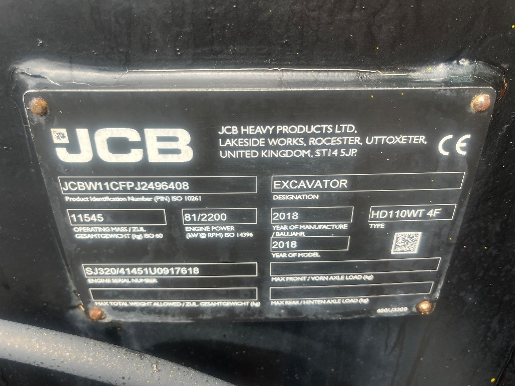 JCB 110 W / Engcon, Візок, 2 відра, Ym! kuva 18