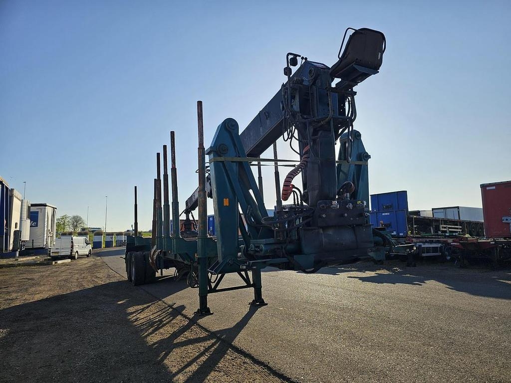 Leonet TB 18 - WOOD TRAILER WITH CRANE - BPW DRUM