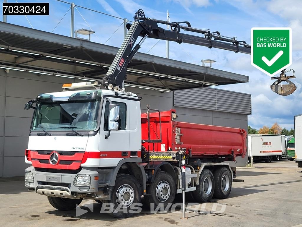 Mercedes-Benz Actros 4141 8X4 HIAB 166 D-4 Hiduo Crane 11m3 2-wa