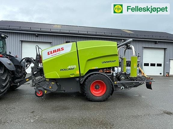 Presse à balles rondes CLAAS 455 Rollant Uniwrap Rundballepresse kun 3500 balle — occasion 2022