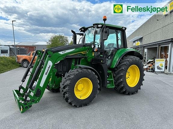 John Deere 6M125 med laster/fronthyd/front pto, som NY!