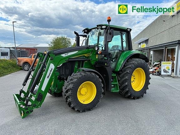 John Deere 6M125 med laster/fronthyd/front pto, som NY!