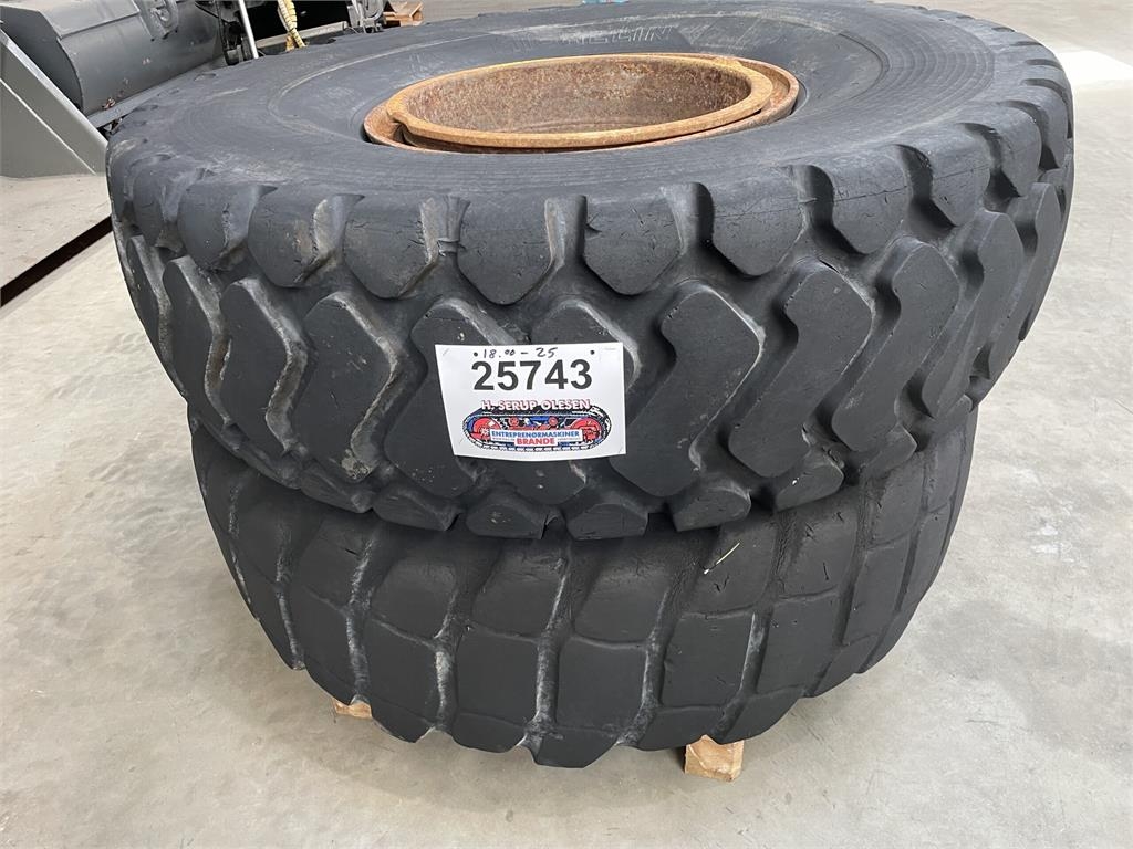 18.00xR25 Michelin dæk på fælg ex. Volvo A20 6x6