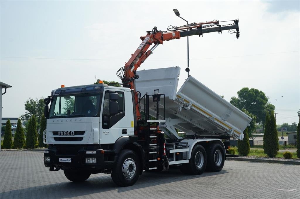 Iveco TRAKKER 410 / 6X4 / 2 STR. WYWROTKA + HDS ATLAS 12
