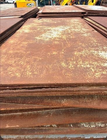 Quantity of (10) 6 ft x 10 ft Steel Road Plates