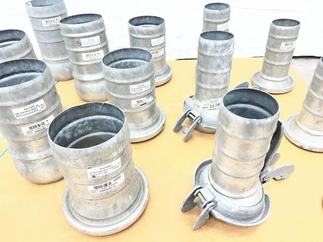 Quantity of (14) Assorted 6 in & 4 in Hose Shank C