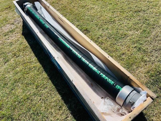 Quantity of (3) 4.5 in x 7.5 ft Rigid Suction Hose