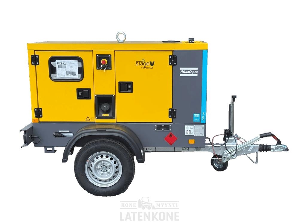 Atlas Copco QES 20 50 Hz Generaattori StageV vetovarustuksella