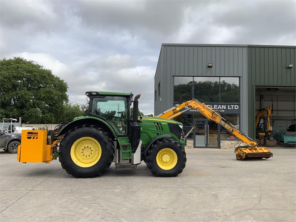 John Deere 6195R C/W Herder Mounted Hedge Trimmer (ST26503)