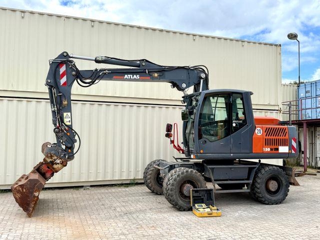 Pelle sur pneus Atlas 150W / Topcon GPS / 2015 BJ / 9.836 H — occasion 2015, 9 836 h