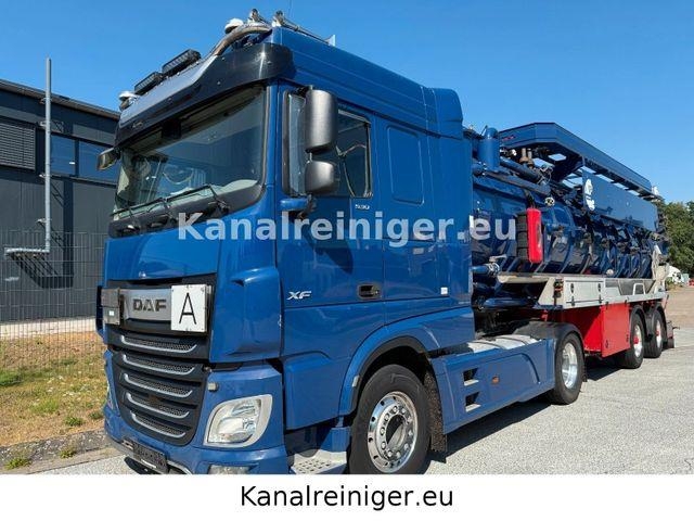 DAF XF530 FT 4x2 mit Kroll, ADR Saug- /Druckanhänger